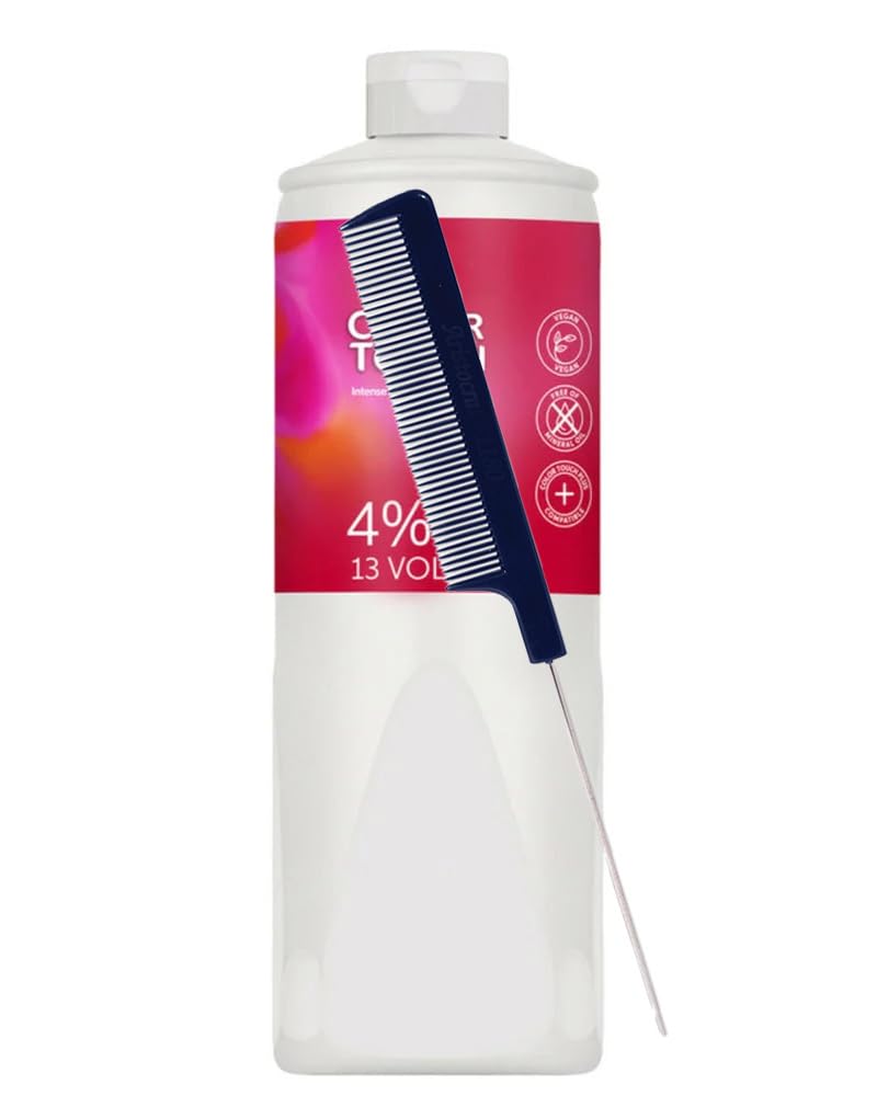 Color Touch Emulsion 4% / 13 Volume Developer 33.8 fl oz with Pin Tail Comb – Professional Hair Developer for Color Touch Demi-Permanent Hair Color