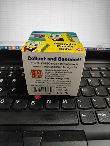 SHASHIBO Spongebob Squarepants Shape Shifting Magnetic Fidget Cube – STEM Toy That Transforms into 70+ Shapes, Beach Buddies Edition