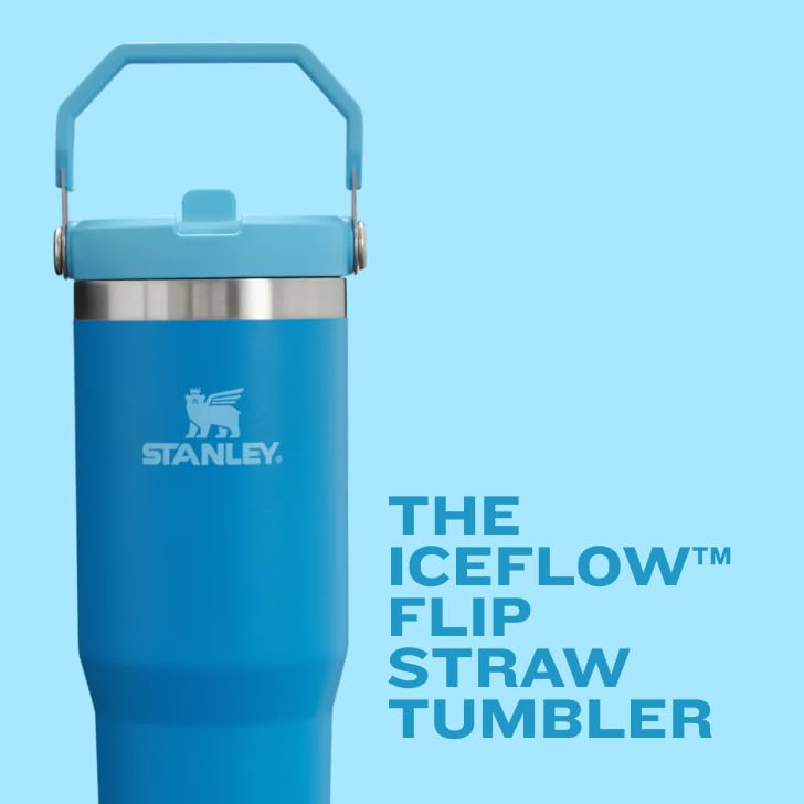 Stanley IceFlow 2.0 30oz Flip Straw Tumbler – Insulated Stainless Steel, Leak-Resistant, Twist-On Lid, BPA-Free, Dried Pine
