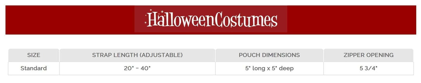 elope Black Widow Costume Companion Pursetuffed Velour Spider with Adjustable Strap - Standard