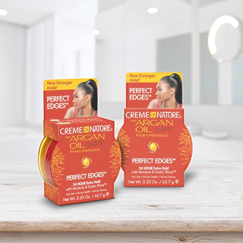 Creme of Nature with Argan Oil from Morocco Perfect Edges, 24 Hour Extra Hold with Moisture & Exotic Shine, 2.25 Ounce (Pack of 1)