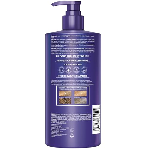 L’Oreal Paris EverPure Sulfate-Free Purple Conditioner for Blonde, Silver & Highlighted Brown Hair, Anti-Brass Toning, 23 fl oz
