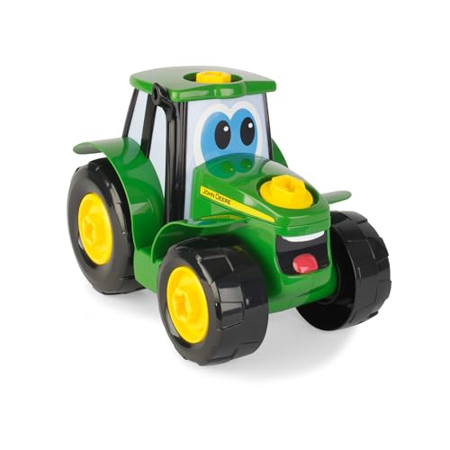 BUILD-A-BUDDY John Deere Tractor Take-Apart Toy with Drill, 16 STEM Pieces, Toddler Building & Tool Toy for Kids 3+