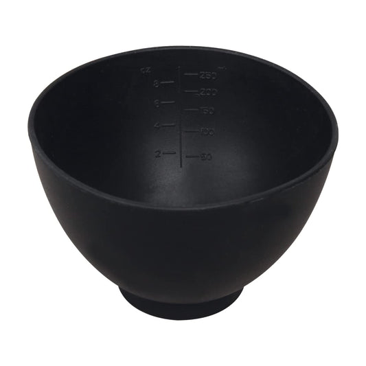 ForPro Professional Collection Silicone Mixing Bowl, Black, Flexible, Odorless, for Mixing Facials, Massage, Body & Other Products, 8 oz