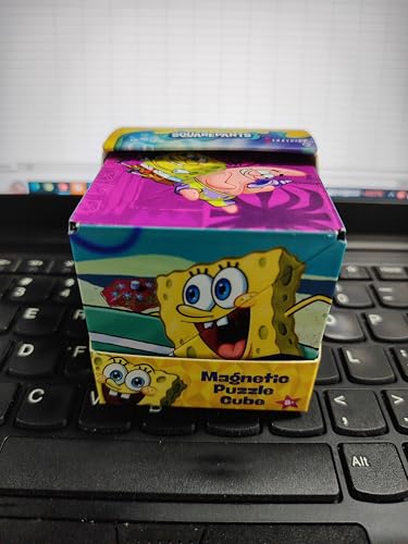 SHASHIBO Spongebob Squarepants Shape Shifting Magnetic Fidget Cube – STEM Toy That Transforms into 70+ Shapes, Beach Buddies Edition
