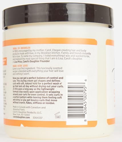 Carol’s Daughter Coco Creme Curl Shaping Cream Gel with Coconut Oil & Milk | Defines Curls, Fights Frizz, for Very Dry Hair, 16 Oz, Silicone-Free
