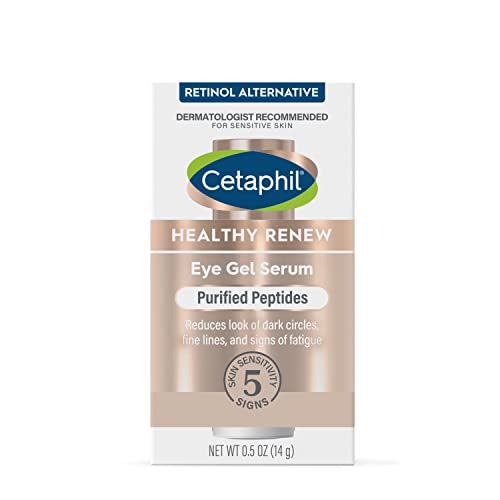 Cetaphil Healthy Renew Eye Gel Serum 0.5oz – 24Hr Hydrating Anti-Aging Cream, Reduces Dark Circles & Wrinkles, Retinol Alternative