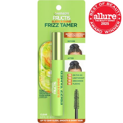 Garnier Fructis Sleek & Shine Frizz Tamer Slicking Hair Serum Wand for Frizz and Flyaways, 0.27 Fl Oz