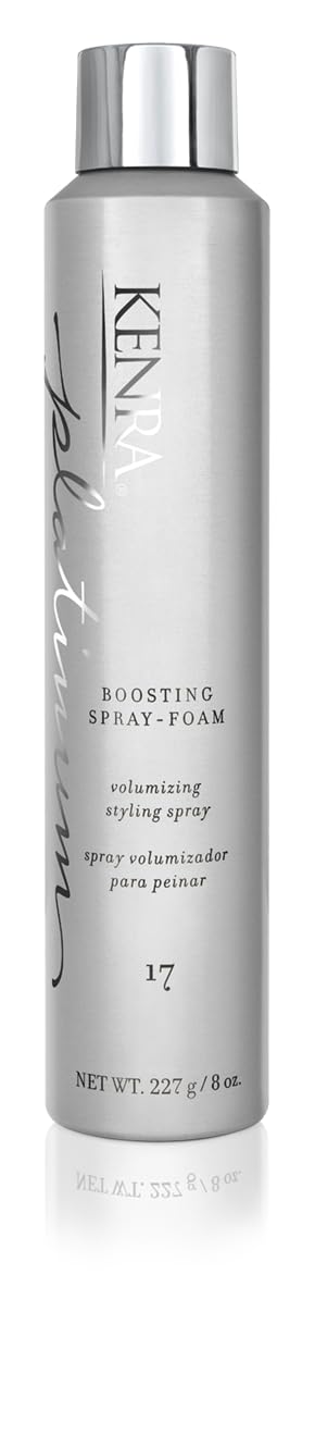Kenra Platinum Boosting Spray-Foam 17 | Volumizing Styling Foam for All Hair Types | Lightweight, Touchable Hold & All-Day Lift | 8 oz