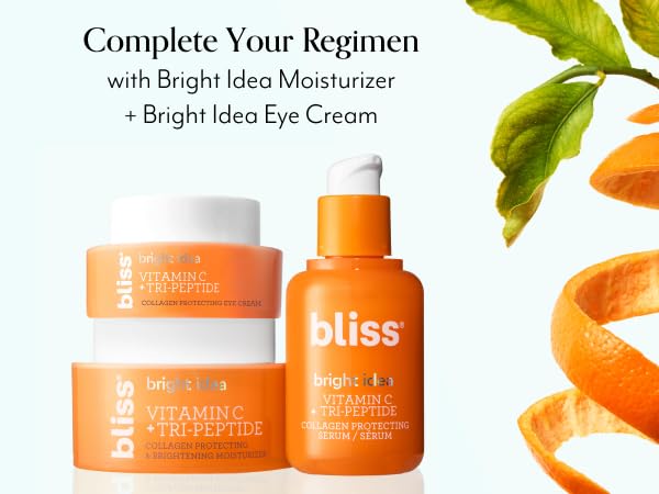 Bliss Vitamin C + Tri-Peptide Brightening Moisturizer – Squalane, Hydrating Anti-Aging Face Cream, Vegan & Cruelty-Free, 1.7 fl oz