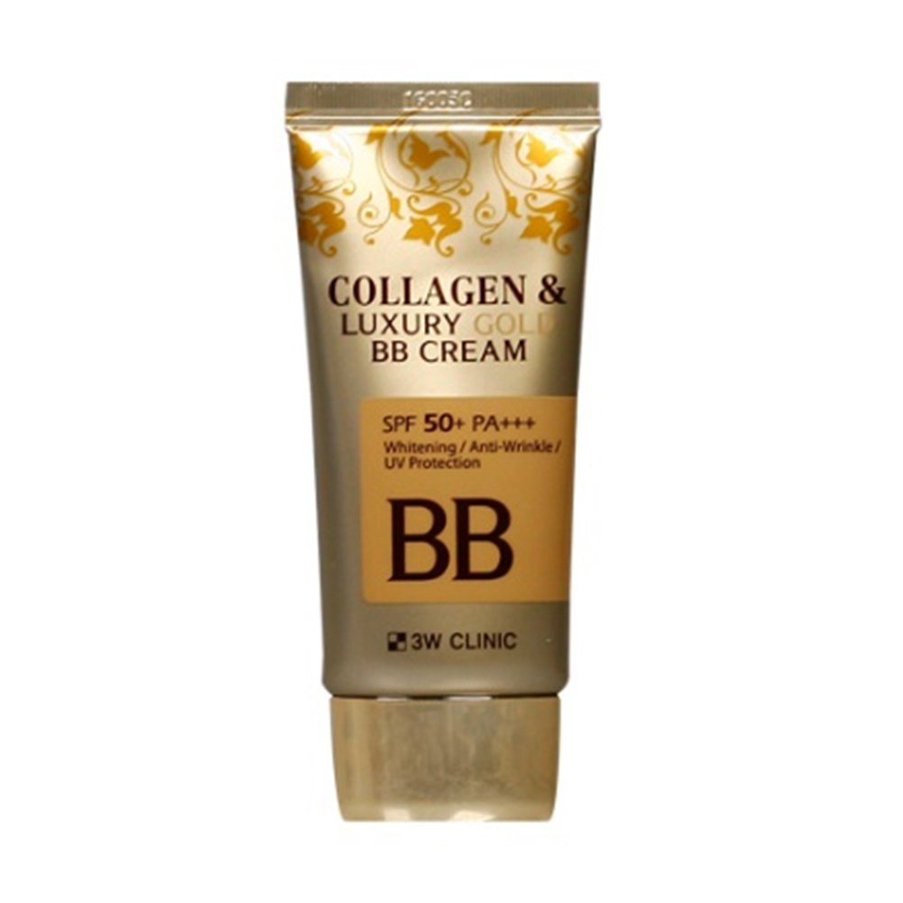 3W CLINIC Collagen & Luxury Gold BB Cream 1.69Oz SPF50+/PA+++ Wrinkle Care