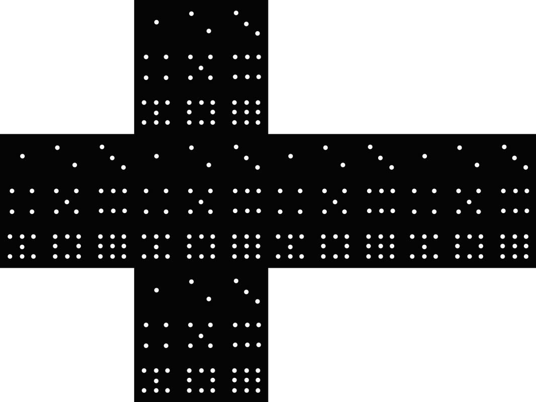 3x3x3 Speed Cube 3D Relief Effect Sudoku Braille Magic Cube Puzzle,IQ Reasoning Games Puzzles Special for The Blind Person,Weak Vision, 5.6cm/2.2"