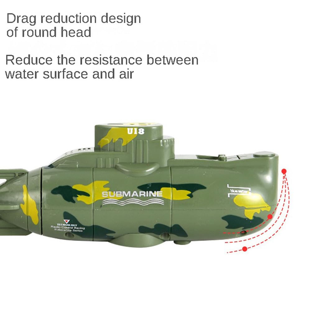 KALASU Military RC Submarine Toy for Kids – High Simulation, Dive, Float & 360° Rotation, 6-Channel Remote, Perfect Gift