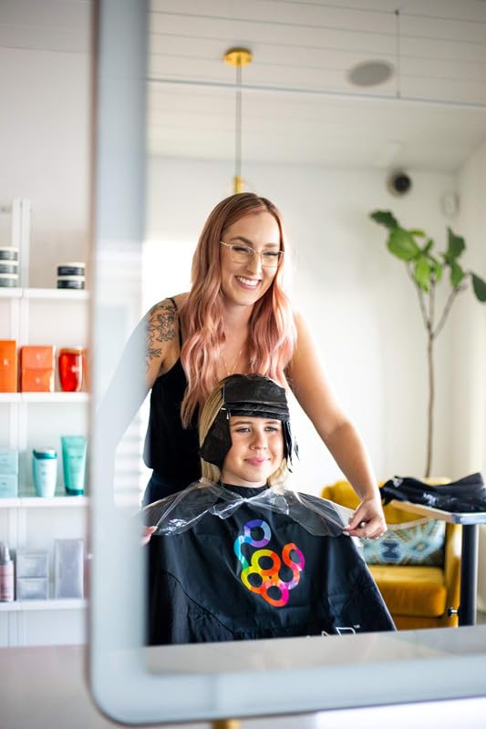 FRAMAR Backwards Bib Disposable Hair Cutting Capes Salon, Protects Clients, Disposable Salon Capes & Chair, Hair Dye Cape, Barber Cape – 50 bibs