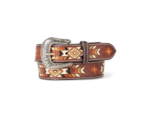 ARIAT Women's Southwest Handtooled Hand-painted Belt, Multicolored, Large