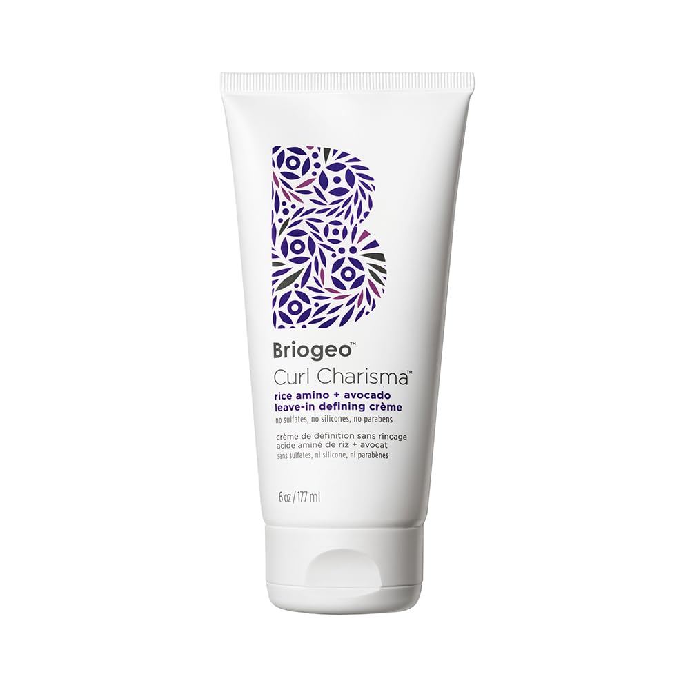 Briogeo Curl Charisma Leave-In Defining Crème with Rice Amino & Avocado – Anti-Frizz Moisturizer for Wavy, Curly & Coily Hair, Vegan, Cruelty-Free