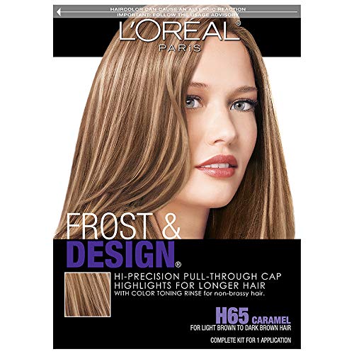 L'Oreal Paris Frost and Design Cap Hair Highlights For Long Hair, Caramel, 2 count