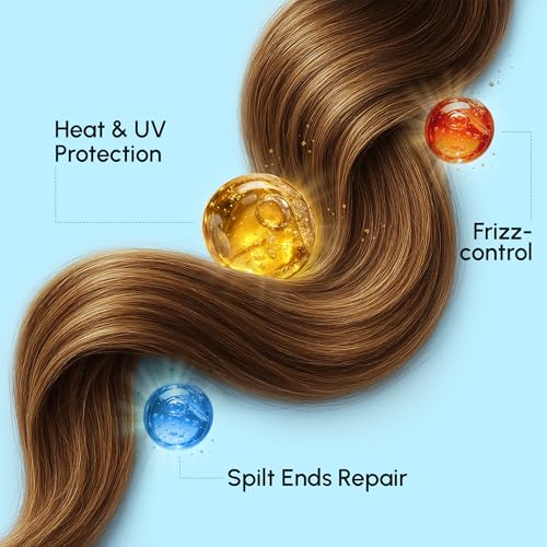 MAREE Hair Oil for Frizz - Keratin & Vitamin Hair Serum with Jojoba & Argan Oil, Heat Protectant for Dry, Curly & Damaged Hair