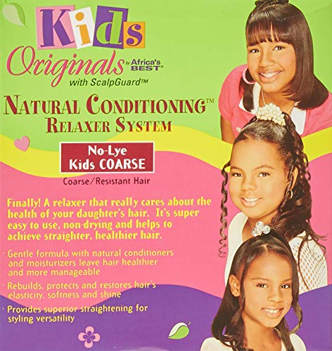 Kids Originals by Africa's Best No-Lye Conditioning Relaxer System for Coarse Hair | Enriched with Olive Oil, Shea Butter & Vitamin E