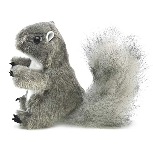 Folkmanis Mini Gray Squirrel Finger Puppet, 1 EA
