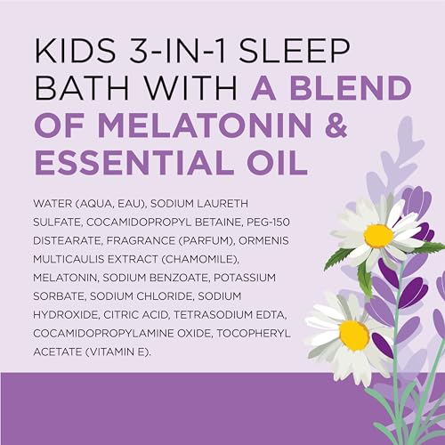 Dr Teal's Kids 3-in-1 Sleep Bath: Bubble Bath, Body Wash & Shampoo with Melatonin & Essential Oil, 20 fl oz (Pack of 3)