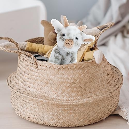 The Petting Zoo Goat Stuffed Animal Plushie, Gifts for Kids, Wild Onez Babiez Farm Animals, Goat Plush Toy 6 inches