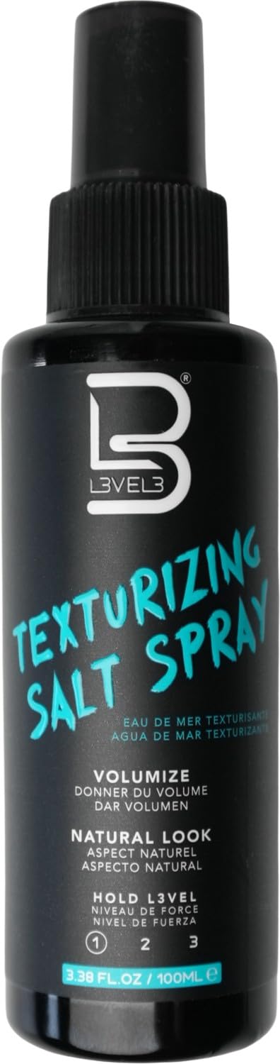 Level 3 Sea Salt Texturizing Spray - Creates Beachy Waves and Texture - Casual Hair Finish (3.38 Fl Oz)