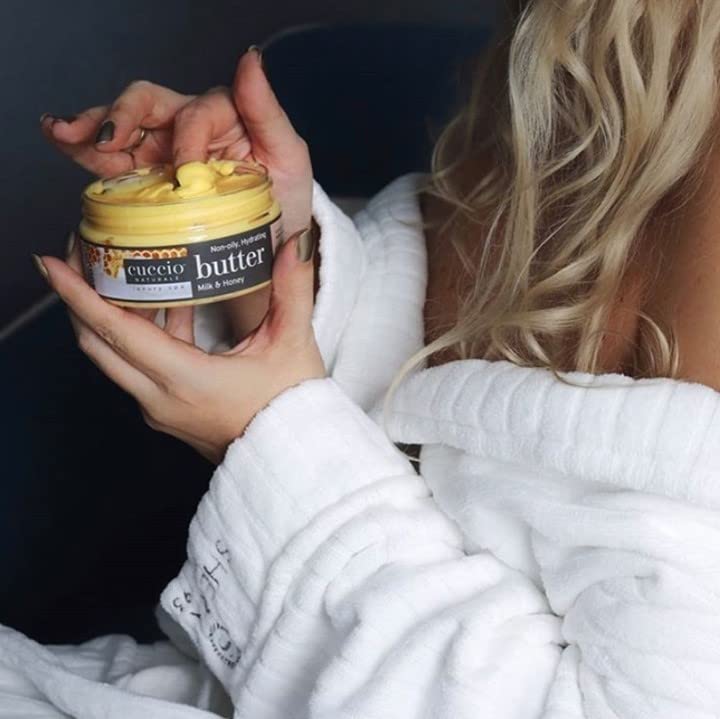 Cuccio Naturale Butter Blends Milk & Honey Body Cream, 8oz – Ultra-Moisturizing, Smoothing, Deep Hydration & Skin Repair with Natural Ingredients