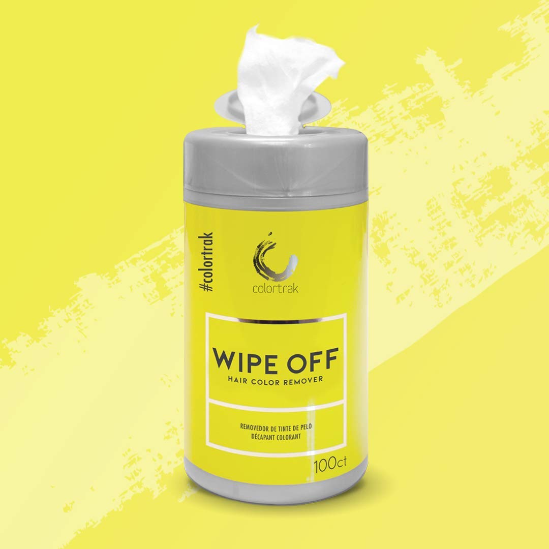 Colortrak Gentle Hair Color Remover Wipes with Aloe – Non-Irritating Moist Towelettes to Remove Hair Dye Stains from Skin – 100 Count Canister