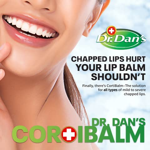 Dr. Dan's Cortibalm -3 Pack -for Dry Cracked Lips - Healing Lip Balm for Severely Chapped Lips- Designed for Men, Women and Children