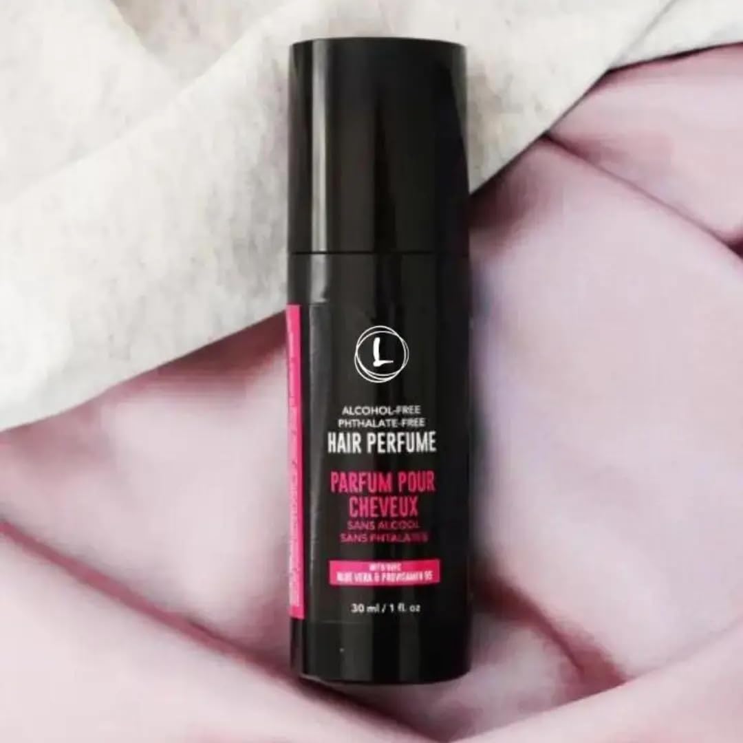 Love Ur Curls Hair Perfume Mist Spray – Signature Scent with Vanilla Musk, Warm Amber & Fruity Peach – Refreshing, Vegan & Alcohol-Free, for All Hair Types