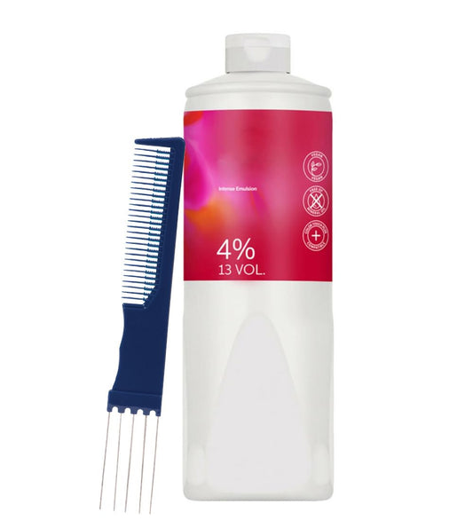 Color Touch 4% / 13 Volume Developer Emulsion Activator 33.8 Fl Oz with Dual Purpose Comb – Cream Developer for Color Touch Hair Color & Gray Blending