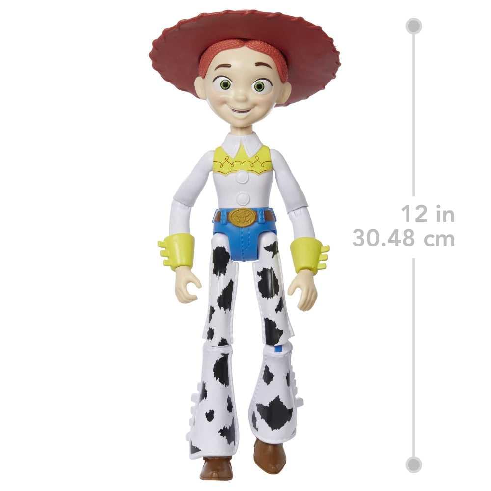 Mattel Disney and Pixar Toy Story Large Action Figure, Posable Jessie Collectible in Signature Cowgirl Look with Removable Hat, 12-inch Scale