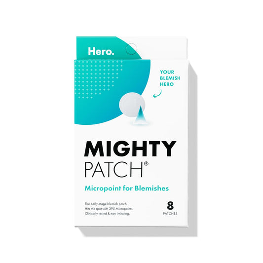 Hero Cosmetics Mighty Patch Micropoint Large – Hydrocolloid Acne Patches for Face, Early Zits & Hidden Pimples, 8 Count, 395 Micropoints