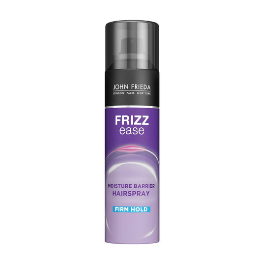John Frieda Frizz Ease Moisture Barrier Firm Hold Hairspray – Blocks Frizz, Seals Out Humidity, Protects from Heat, Long-Lasting Hold, 12 Oz