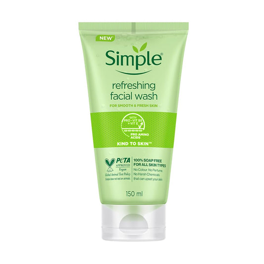 Simple Kind to Skin Refreshing Facial Wash Gel ,150 ml (5 Ounce)