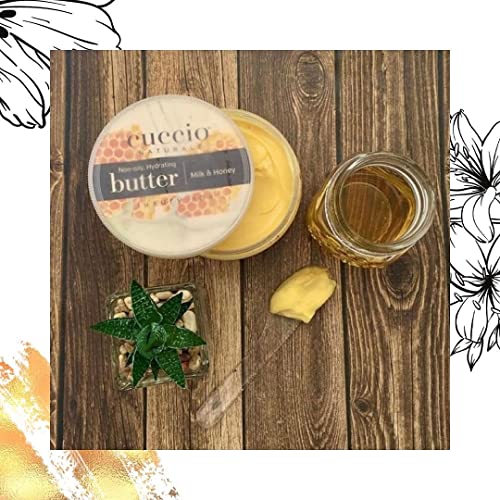Cuccio Naturale Butter Blends Milk & Honey Body Cream, 8oz – Ultra-Moisturizing, Smoothing, Deep Hydration & Skin Repair with Natural Ingredients