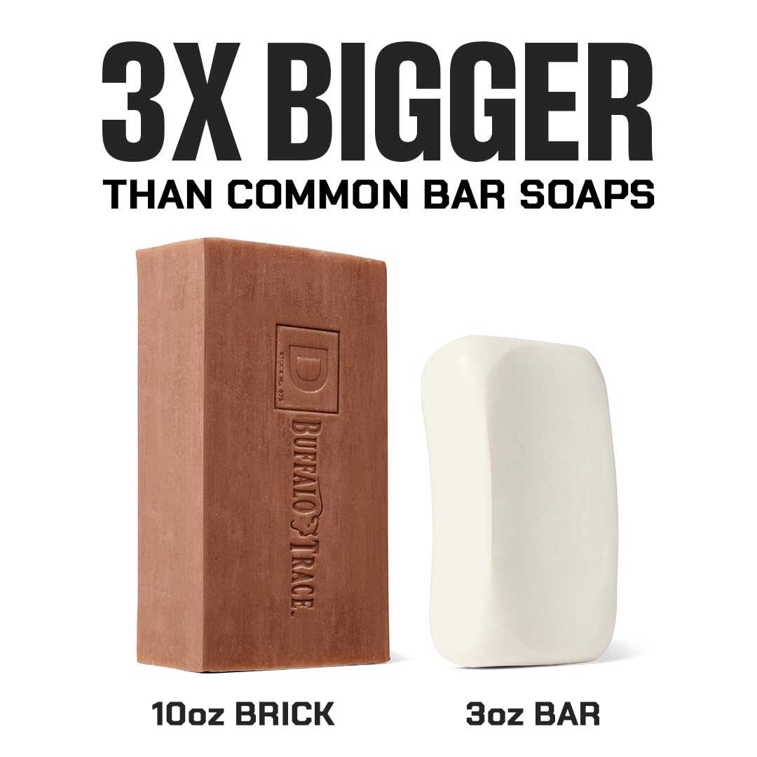 Duke Cannon Extra Large Men's Bar Soap – Hydrating Bourbon Scent, 10 oz Big Brick, USA-Made for All Skin Types
