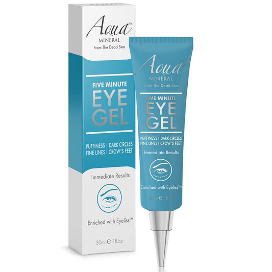 Puffy Eye Gel by Aqua Mineral – Hydrating Eye Gel with Green Tea, Reduces Wrinkles, Puffiness & Bags, Instant Results, 1 oz