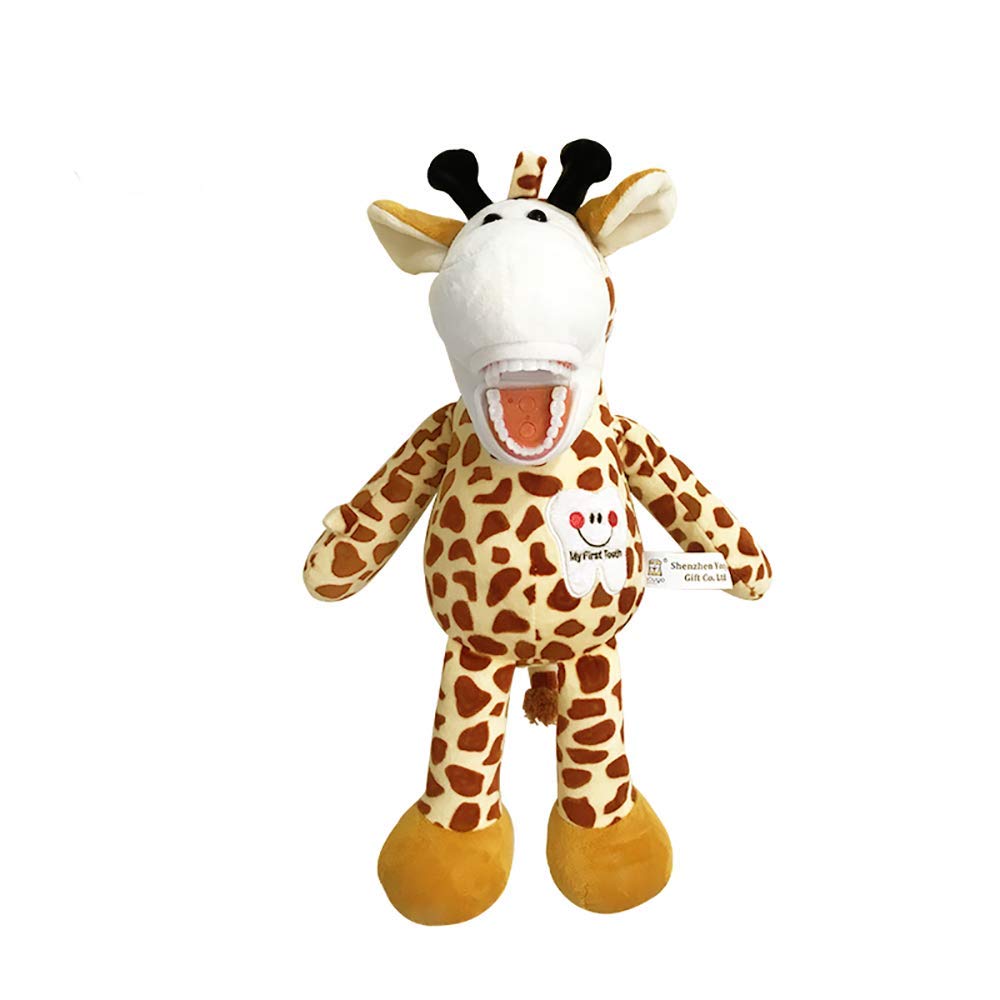 YOUYA Tooth Fairy Plush Giraffe – Dental Puppet with Teeth, Educational Oral Health Doll for Kids, Boys & Girls