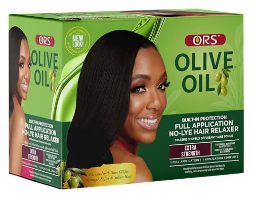 ORS Olive Oil Built-In Protection Full Application No-Lye Hair Relaxer Extra Strength (Pack of 4)