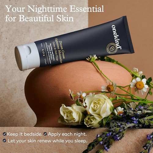 Onekind Dream Cream Night Moisturizer – Hydrating Anti-Aging Face Cream with Squalane, Rosehip & Shea Butter, Fragrance-Free, Vegan, 1.7 oz