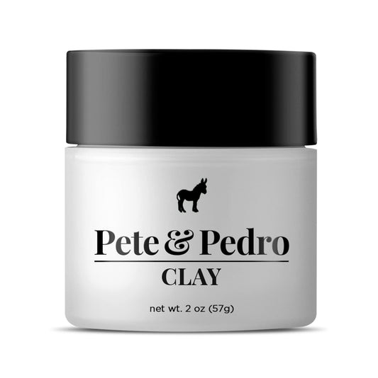 Pete & Pedro Hair Styling Clay for Men – Medium Hold, Matte Finish, Low Shine, Ideal for Messy, Fine & Thinning Hair | Shark Tank Product, 2 oz