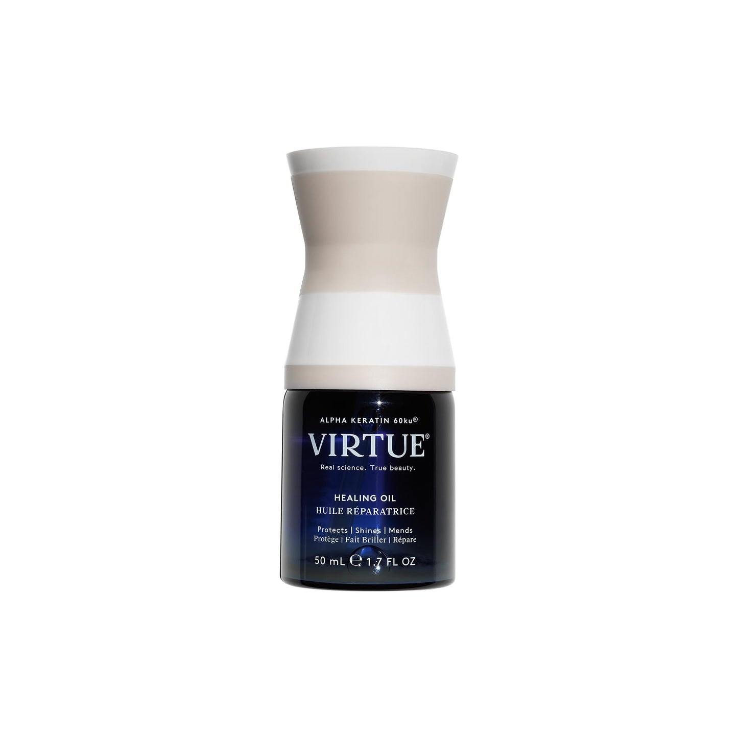 Virtue Healing Oil bottle on a white background