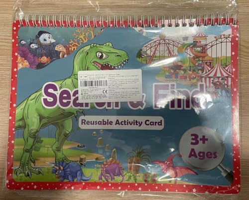 Elfew Search & Find Activity Book for Kids 3-8 | 24 Reusable Toddler Activities | Educational Travel Toy for Ages 4-6