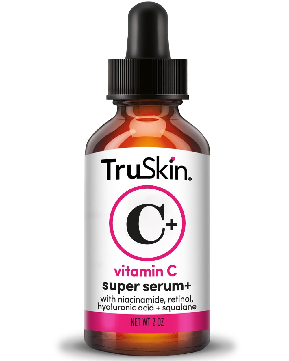 TruSkin Vitamin C Super Serum – Anti-Aging Face Serum with Niacinamide, Retinol, Hyaluronic & Salicylic Acid – Brighten & Firm Skin, 2 Fl Oz