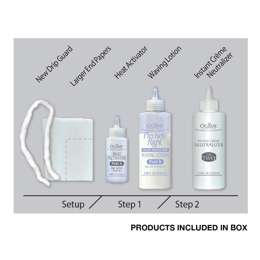 Ogilvie Salon Styles Precisely Right Professional Conditioning Perm Kit - Ideal for Color-Treated, Normal Hair - 1 Application