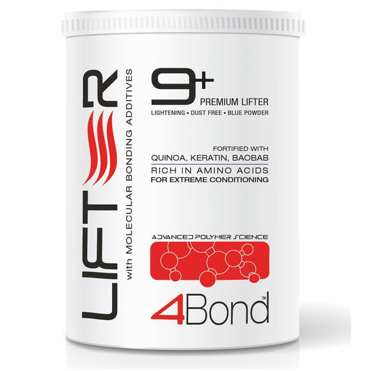 4BOND Premium Blue Hair Bleach Powder | Lifts Up to 9 Levels | Infused with Amino Acids, Quinoa, Keratin & Baobab Proteins | 16 Fl Oz
