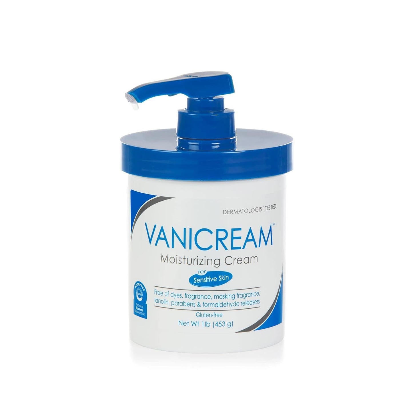 Vanicream Moisturizing Cream with Pump - 16 oz | Gentle Hydrating Formula for Sensitive Skin, Free of Dyes, Fragrance & Common Irritants