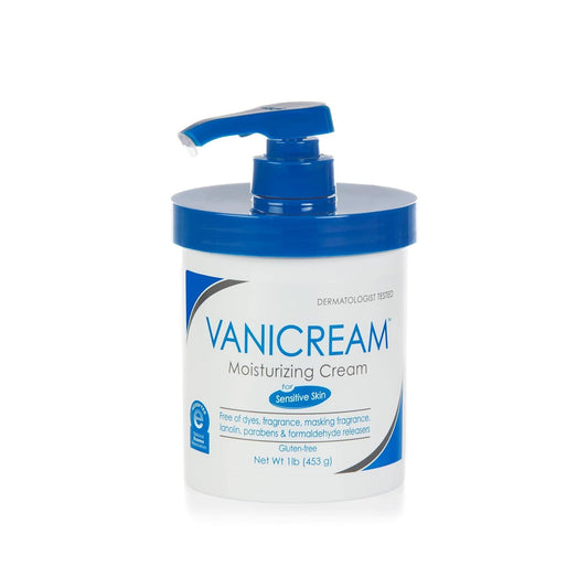 Vanicream Moisturizing Cream with Pump - 16 oz | Gentle Hydrating Formula for Sensitive Skin, Free of Dyes, Fragrance & Common Irritants